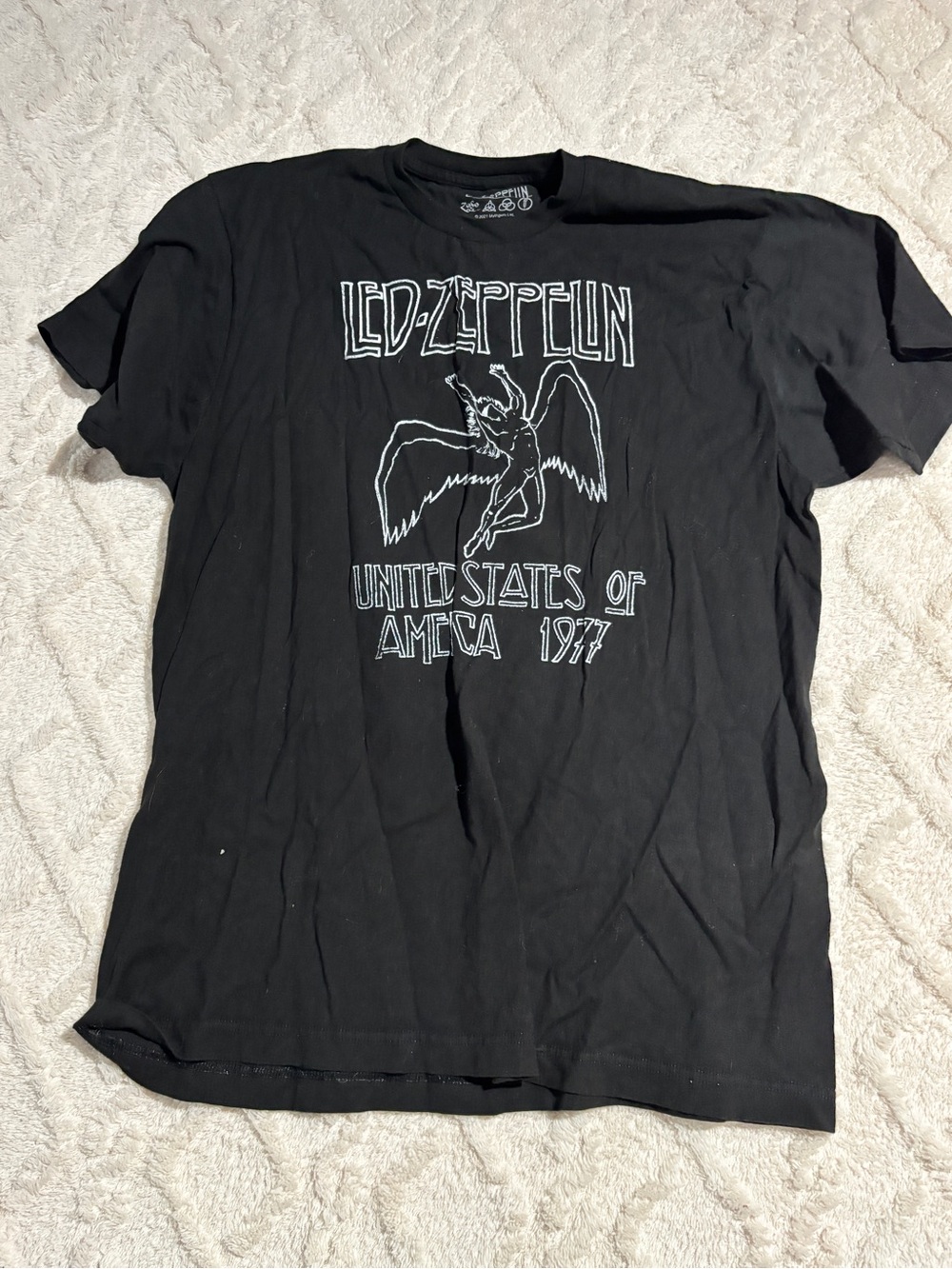 X-Large black mens graphic tee Led Zeppelin